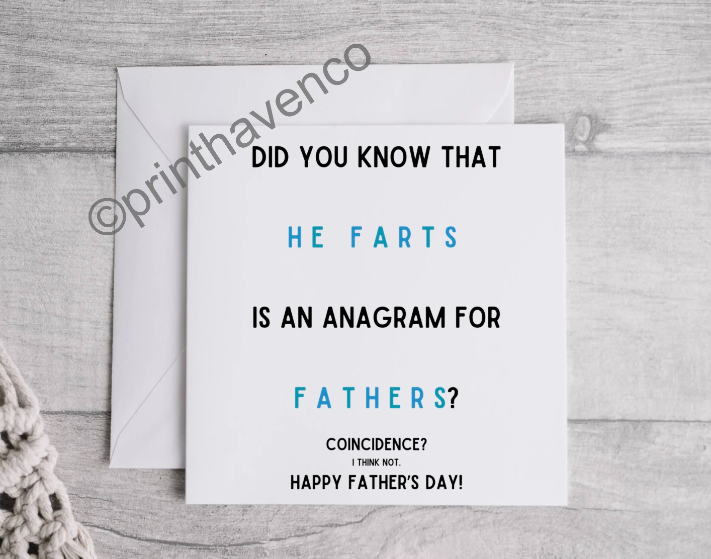 Card - He Farts Anagram