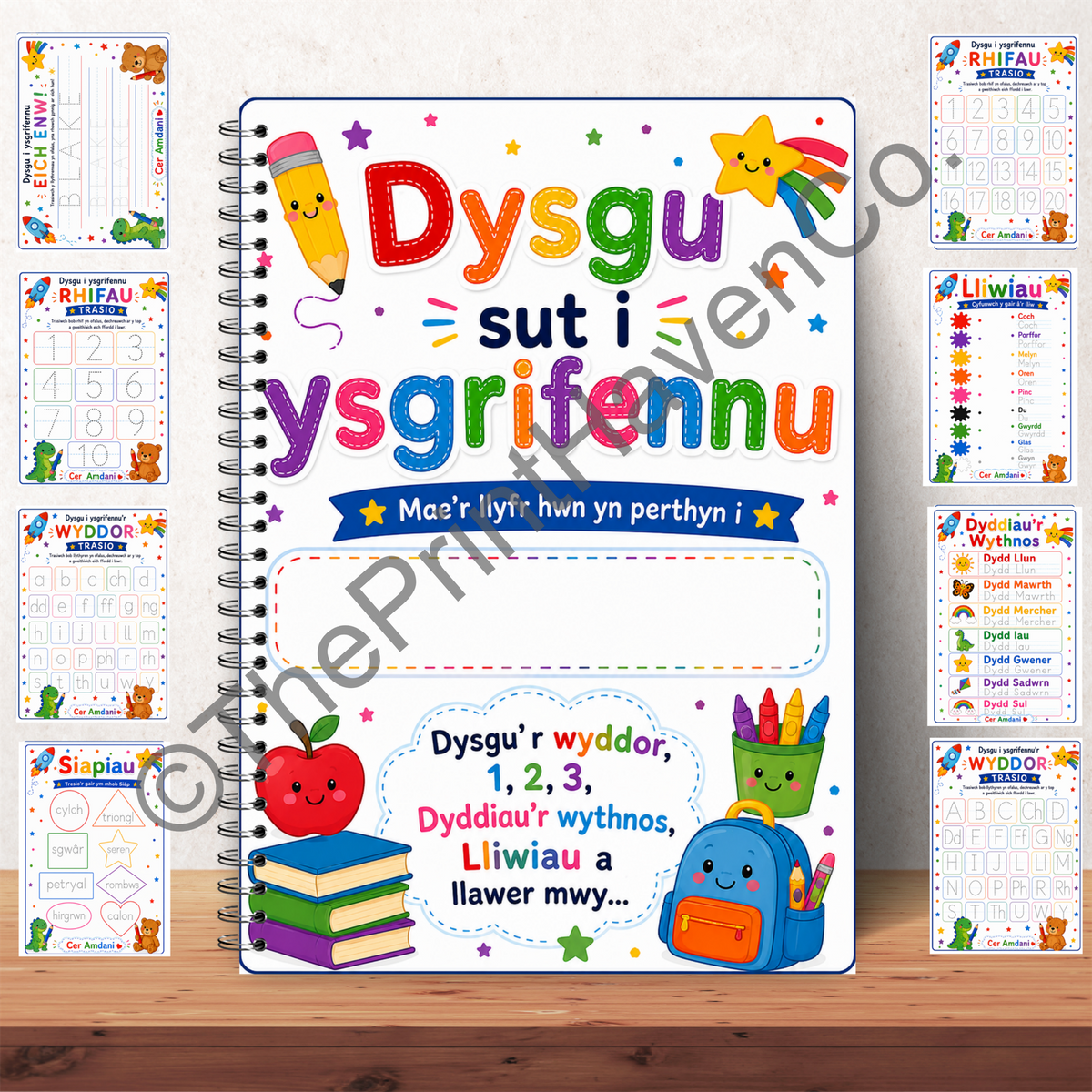 Personalised ‘Learn to Write’ book in the Welsh Language