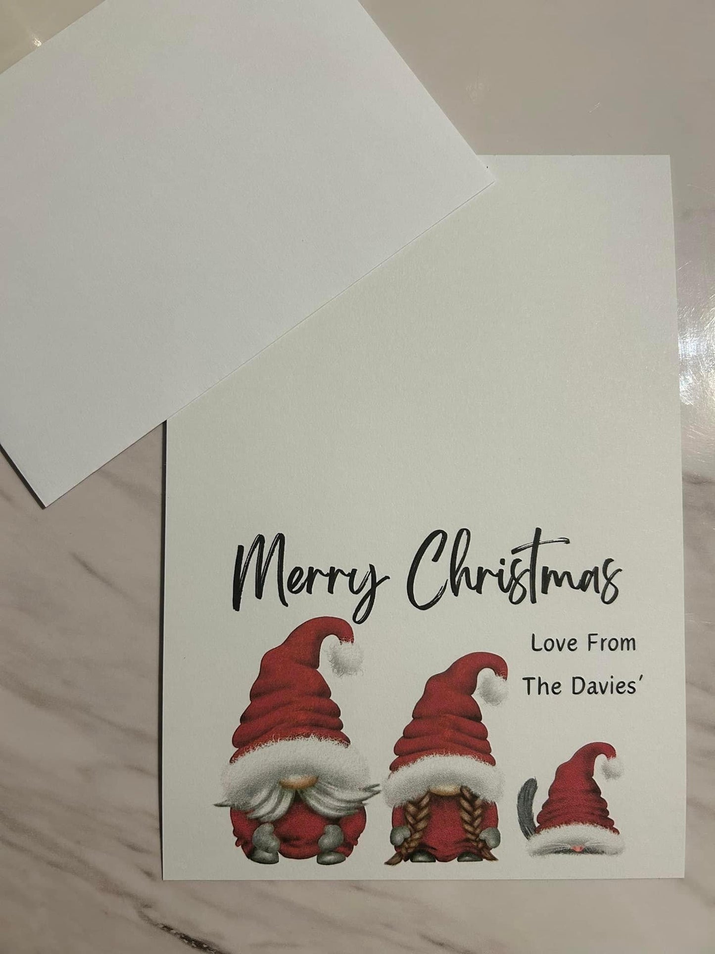 Personalised Gnome Christmas Cards