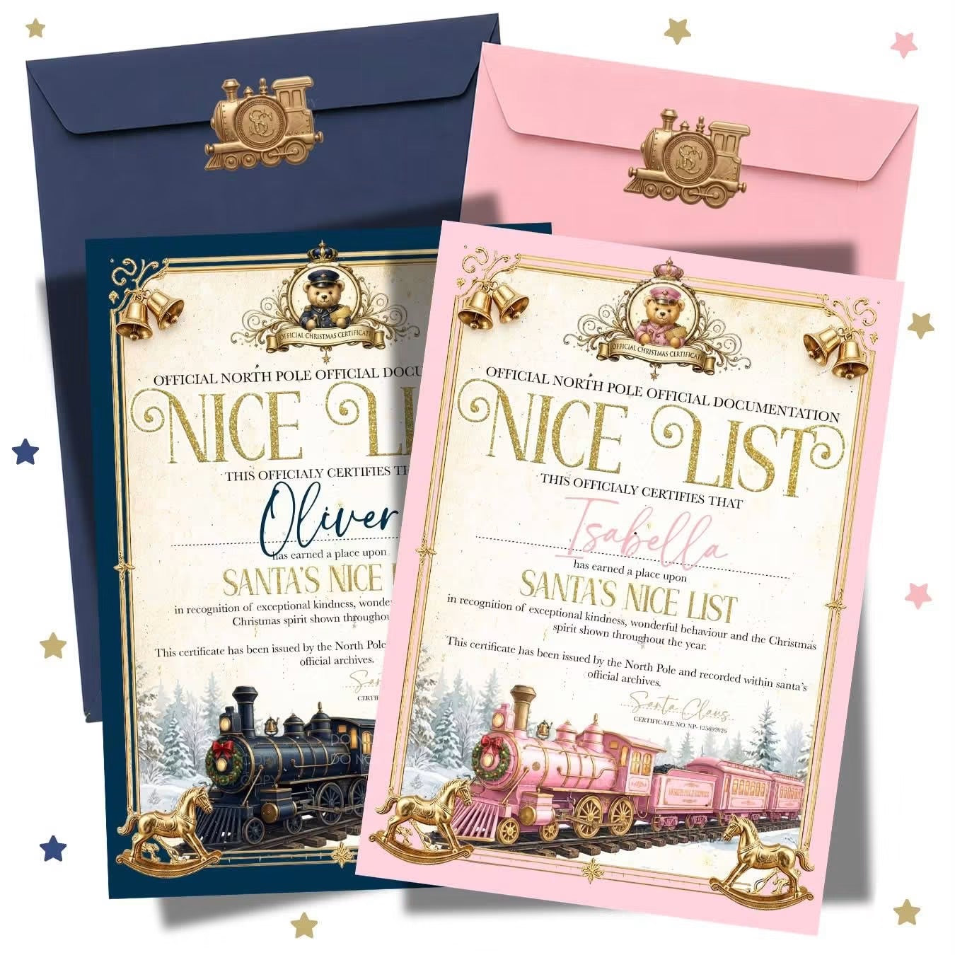 Train Design - Nice List & Santa Letter