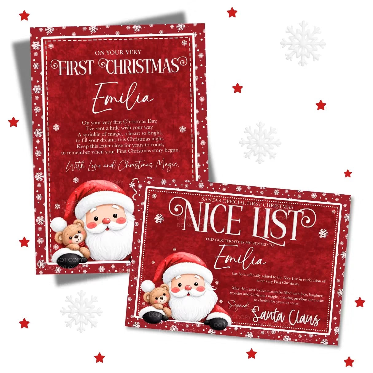 First Christmas Nice List & Letter