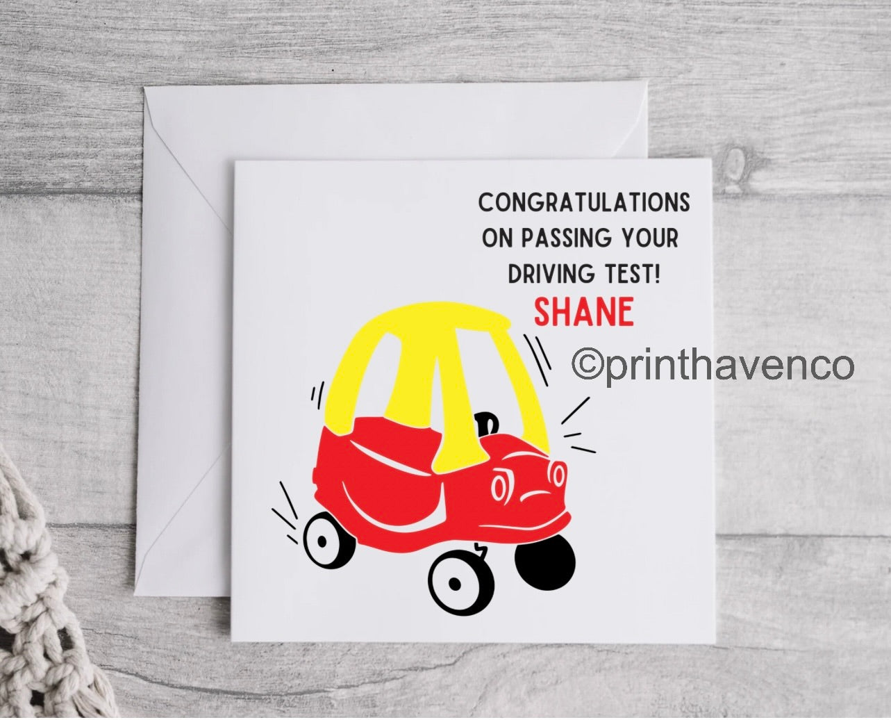 Personalised Driving Test Pass Card