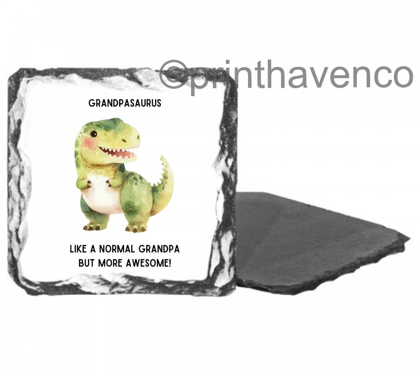 Grandpasaurus Coaster Slate