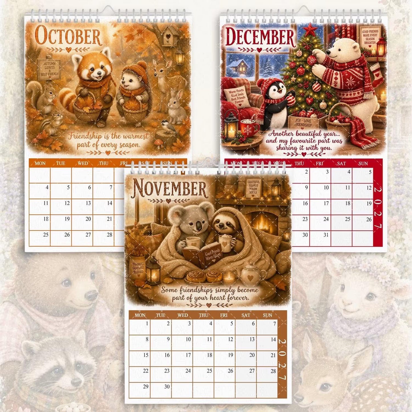 Animal Besties - 2027 Calendar