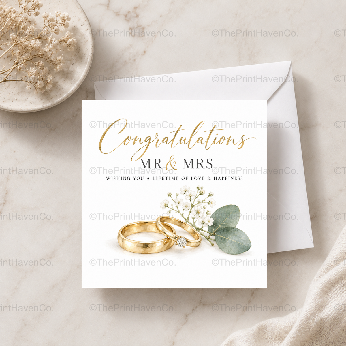 Mr & Mrs Wedding Card