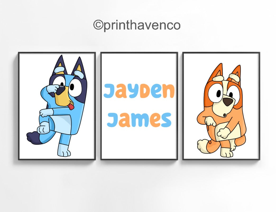 Bluey Bedroom Prints