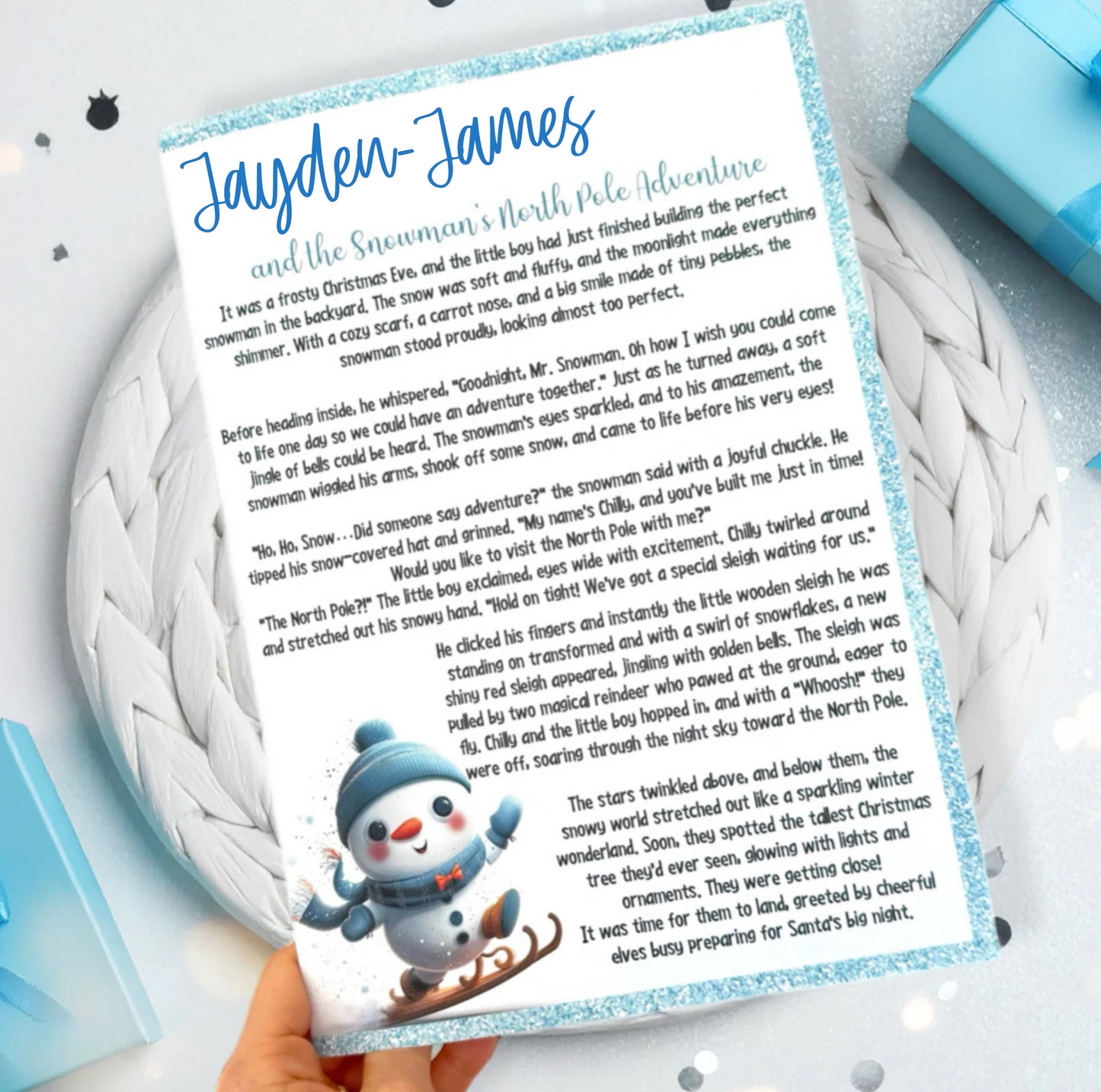 Personalised Snowman/Snowgirl Story
