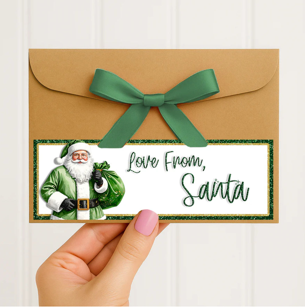 Love from Santa Ribbon Envelope