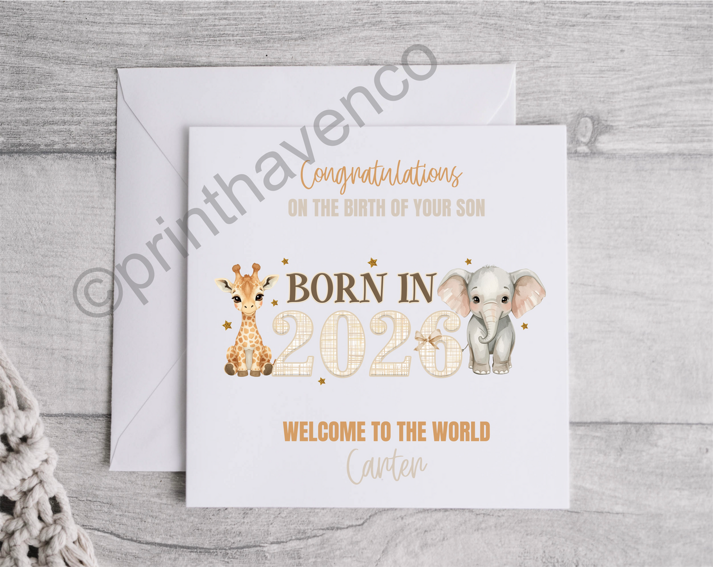 Personalised ‘Born in 2026’ Card