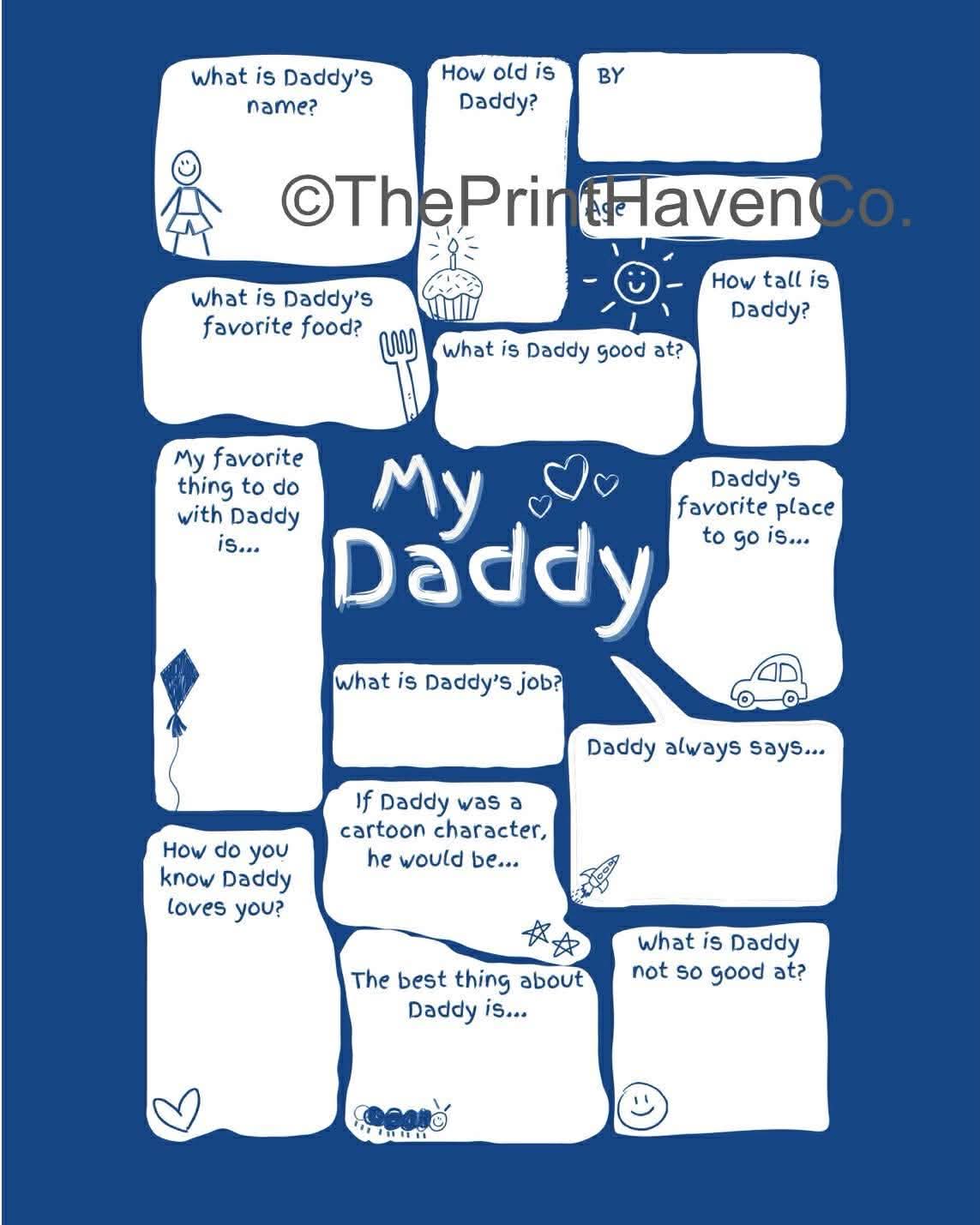 My Daddy Activity Card