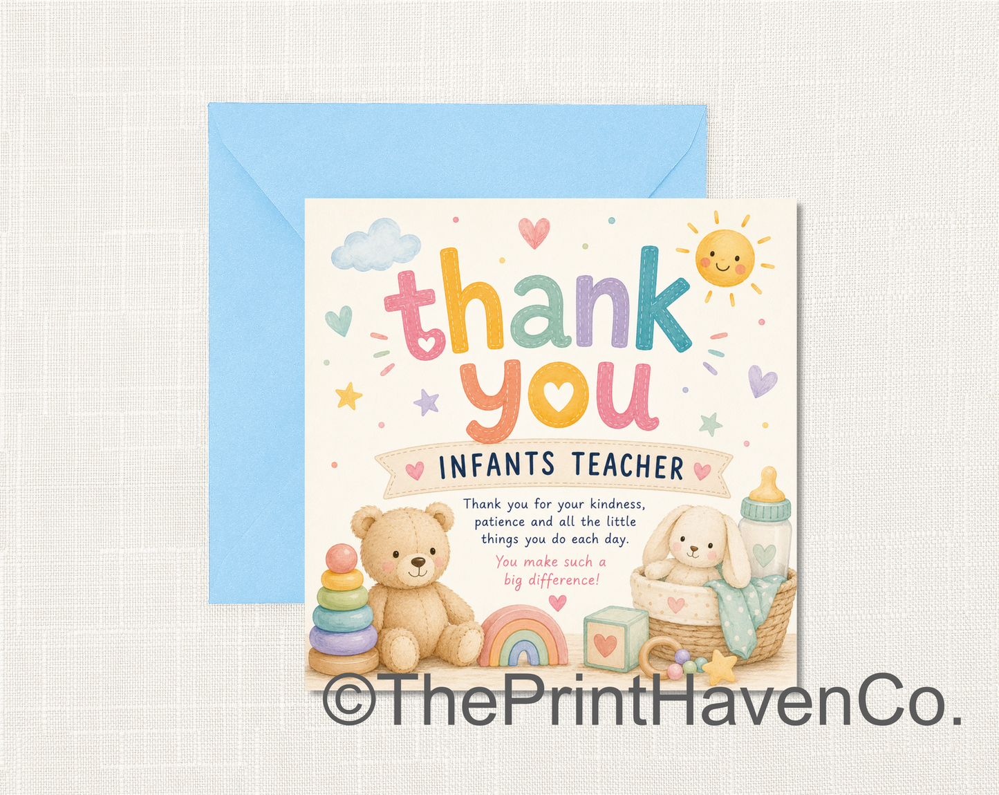 Thank you Infants Teacher Card