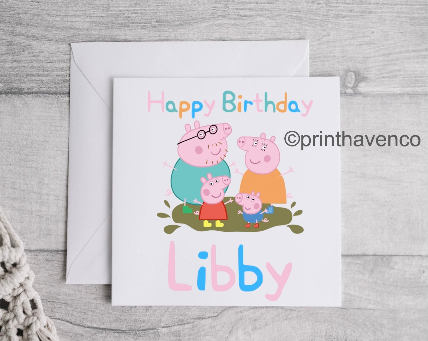 Peppa Pig Birthday Card