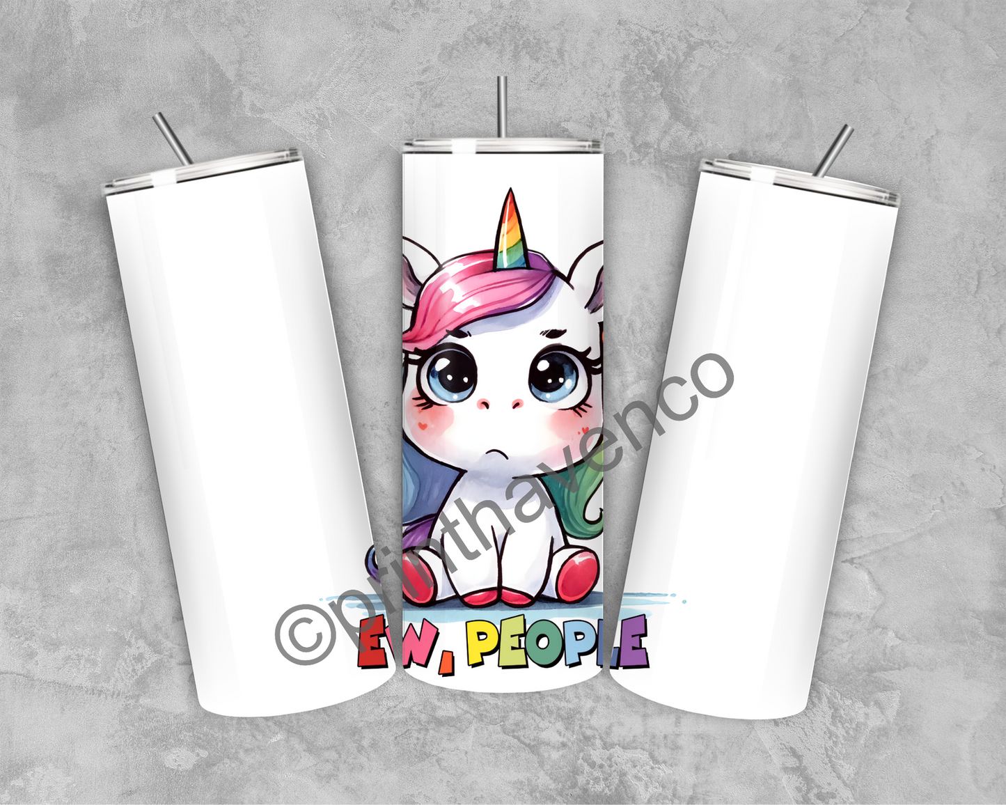 Ew, People Unicorn Tumbler