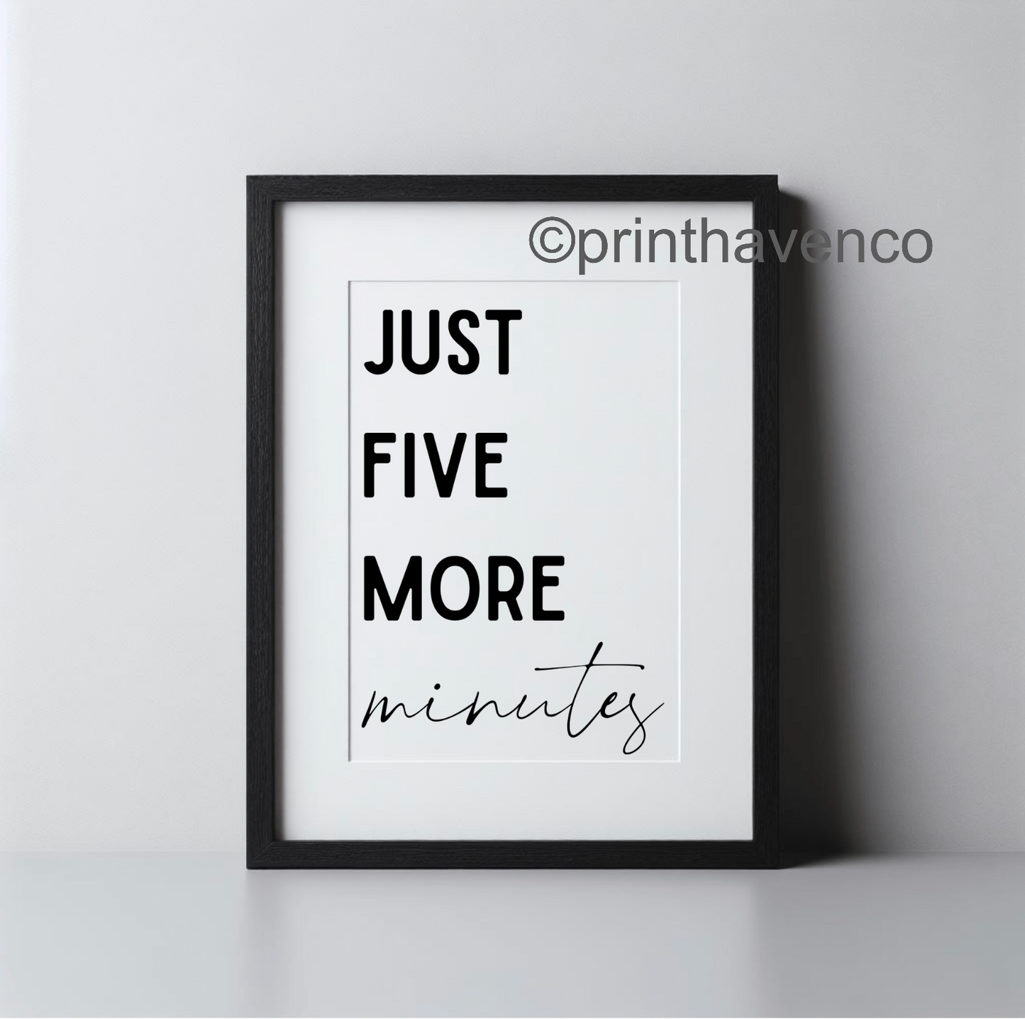 Just five more minutes single print