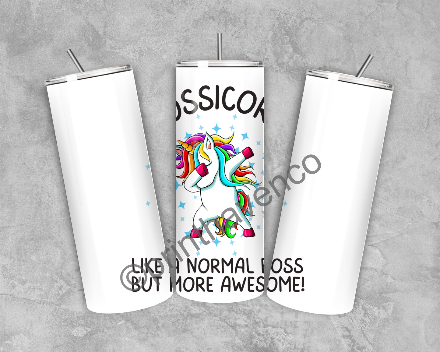 Bossicorn Unicorn Tumbler