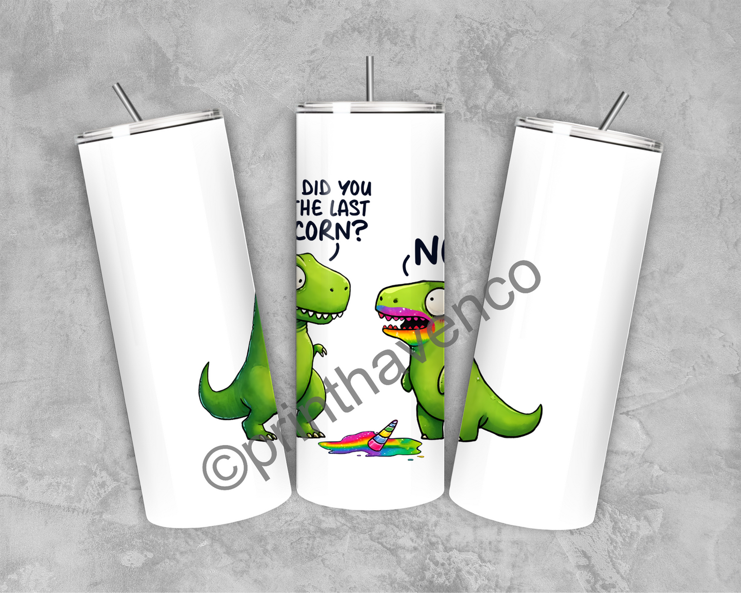 Dinasour Unicorn Tumbler
