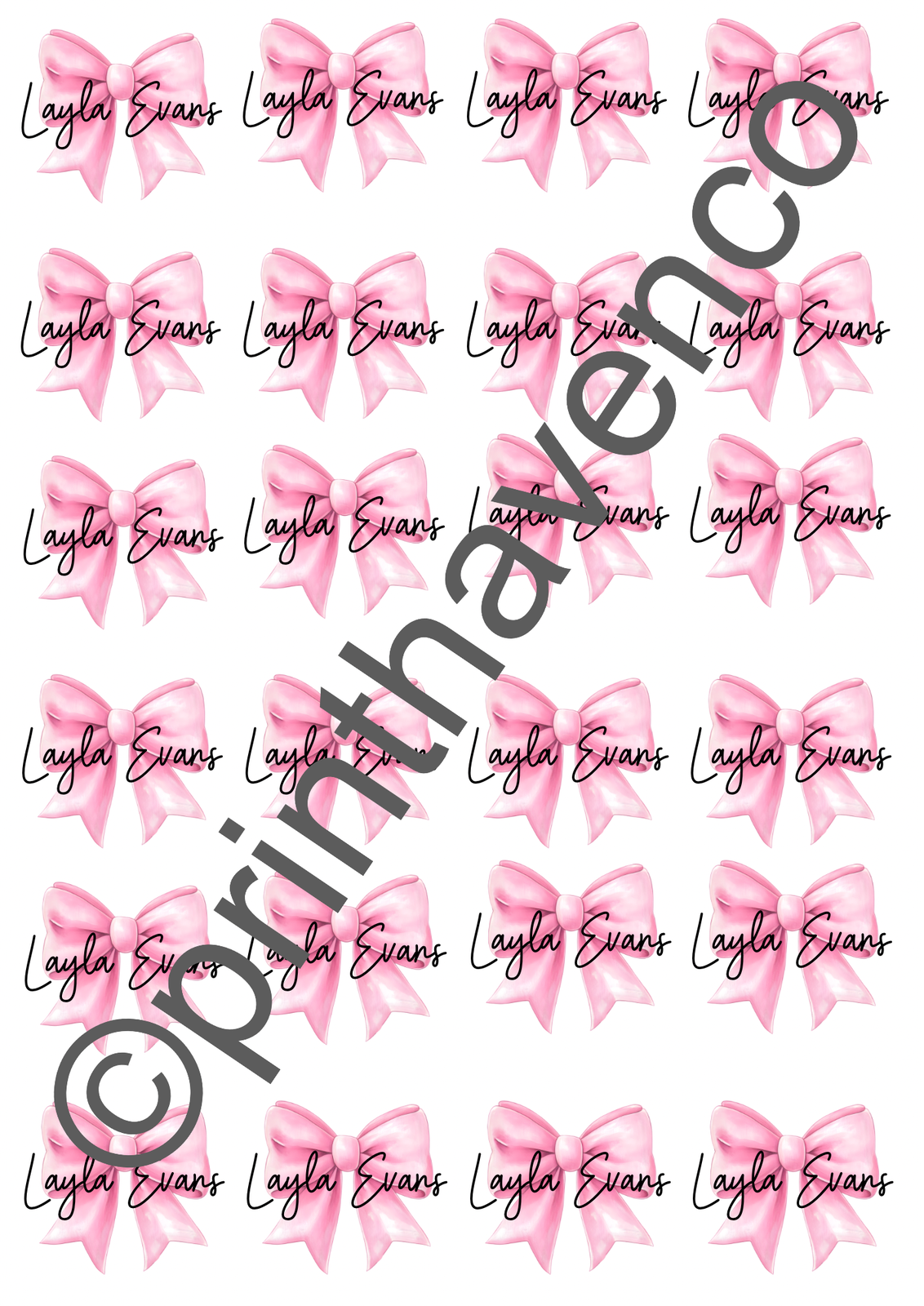 Girls Schoolwear Name Transfers