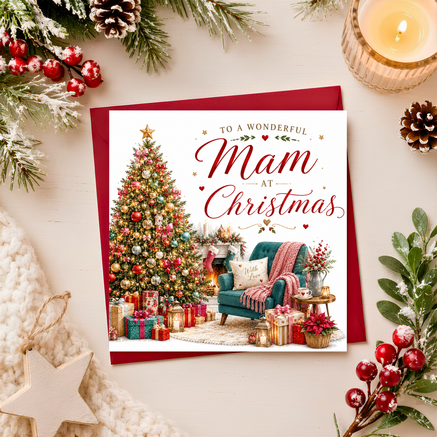Merry Christmas Mam Card