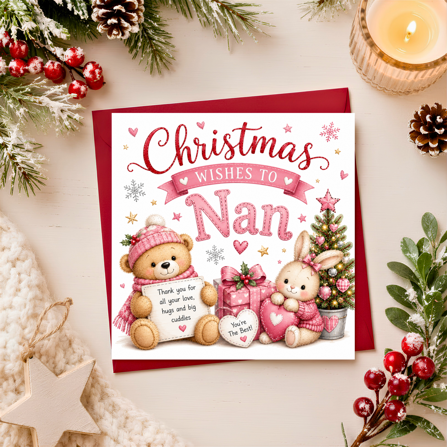 Christmas wishes to Nan Card