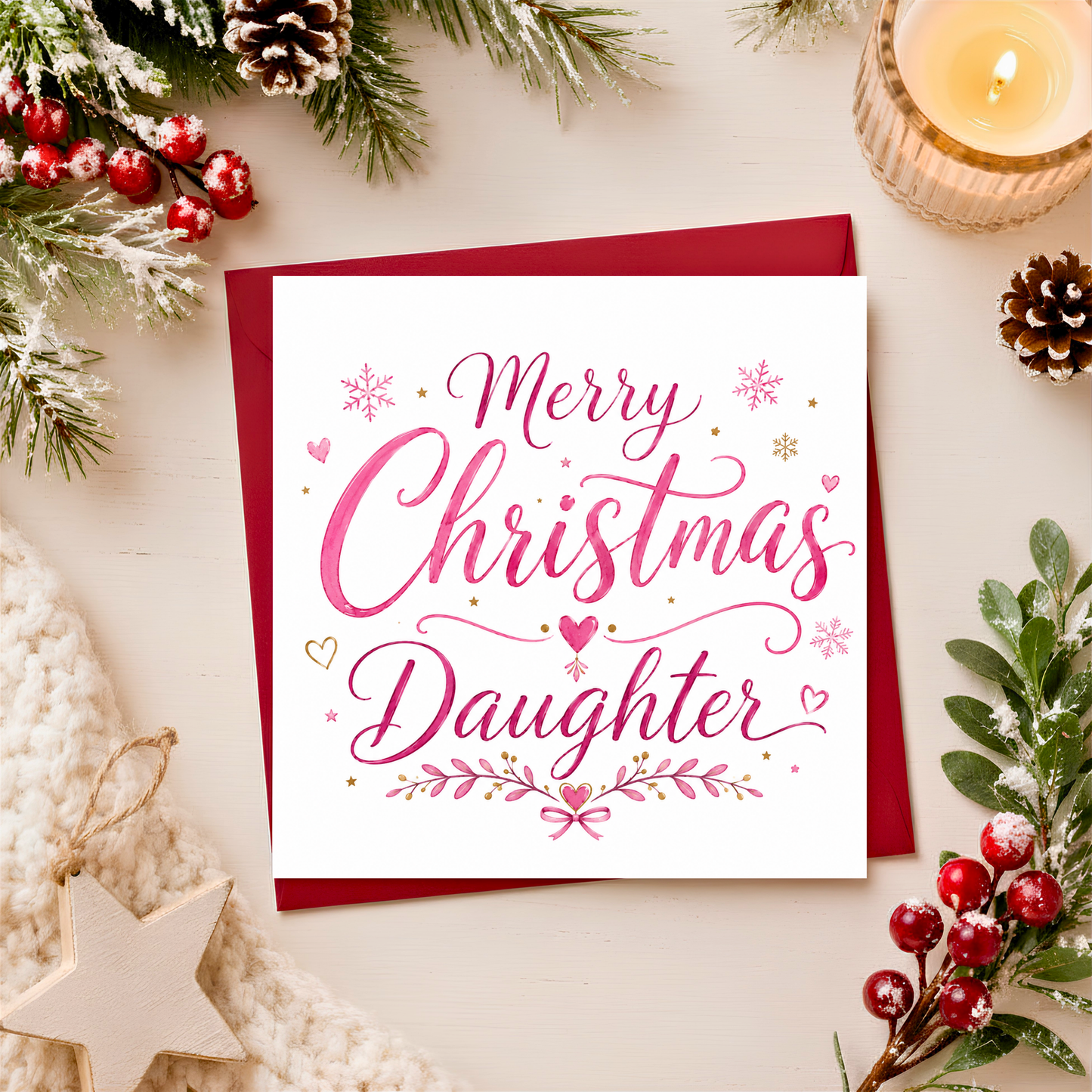Merry Christmas Daughter Card
