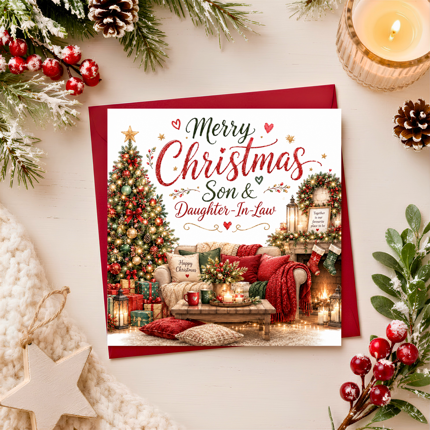 Merry Christmas Son & Daughter-in-Law Card