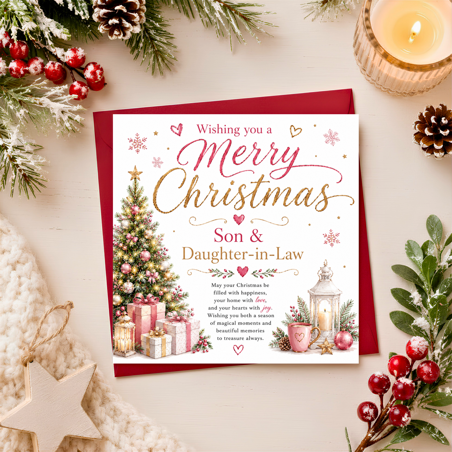 Merry Christmas Son & Daughter-in-Law Card