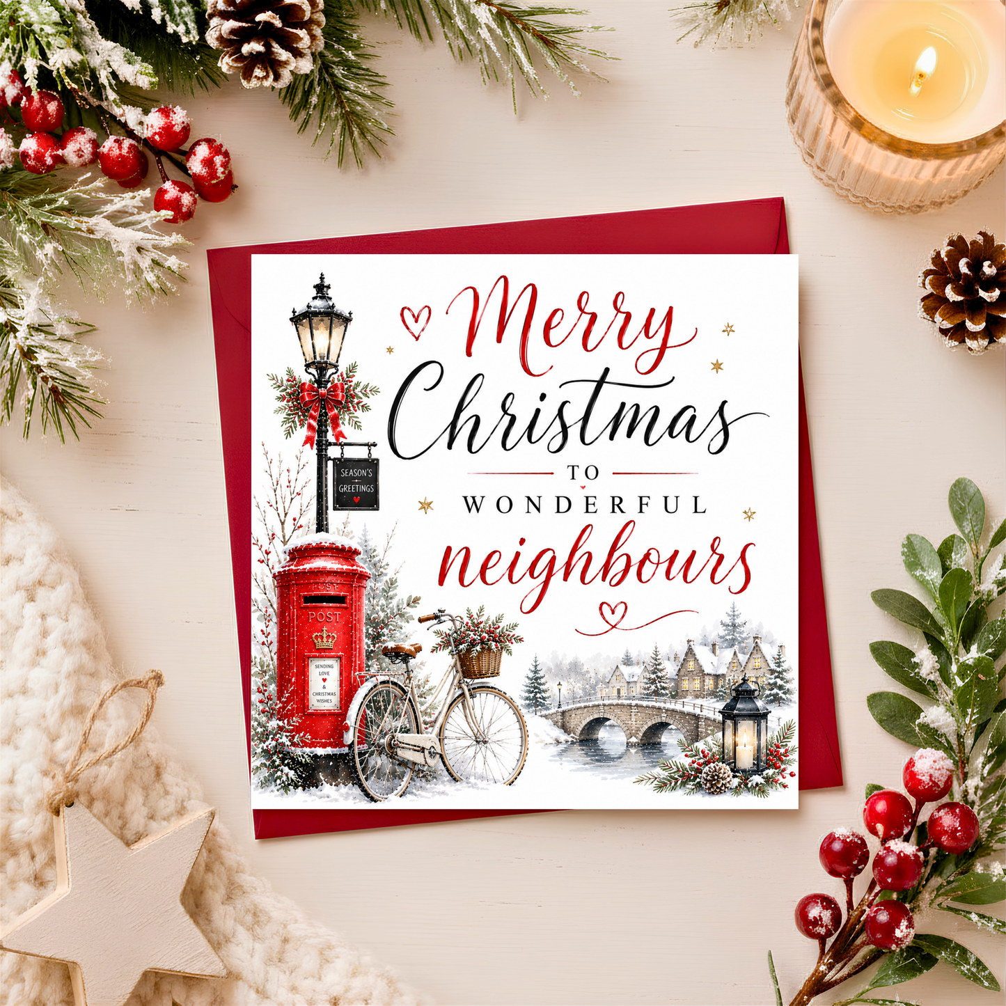 Merry Christmas Neighbours Card