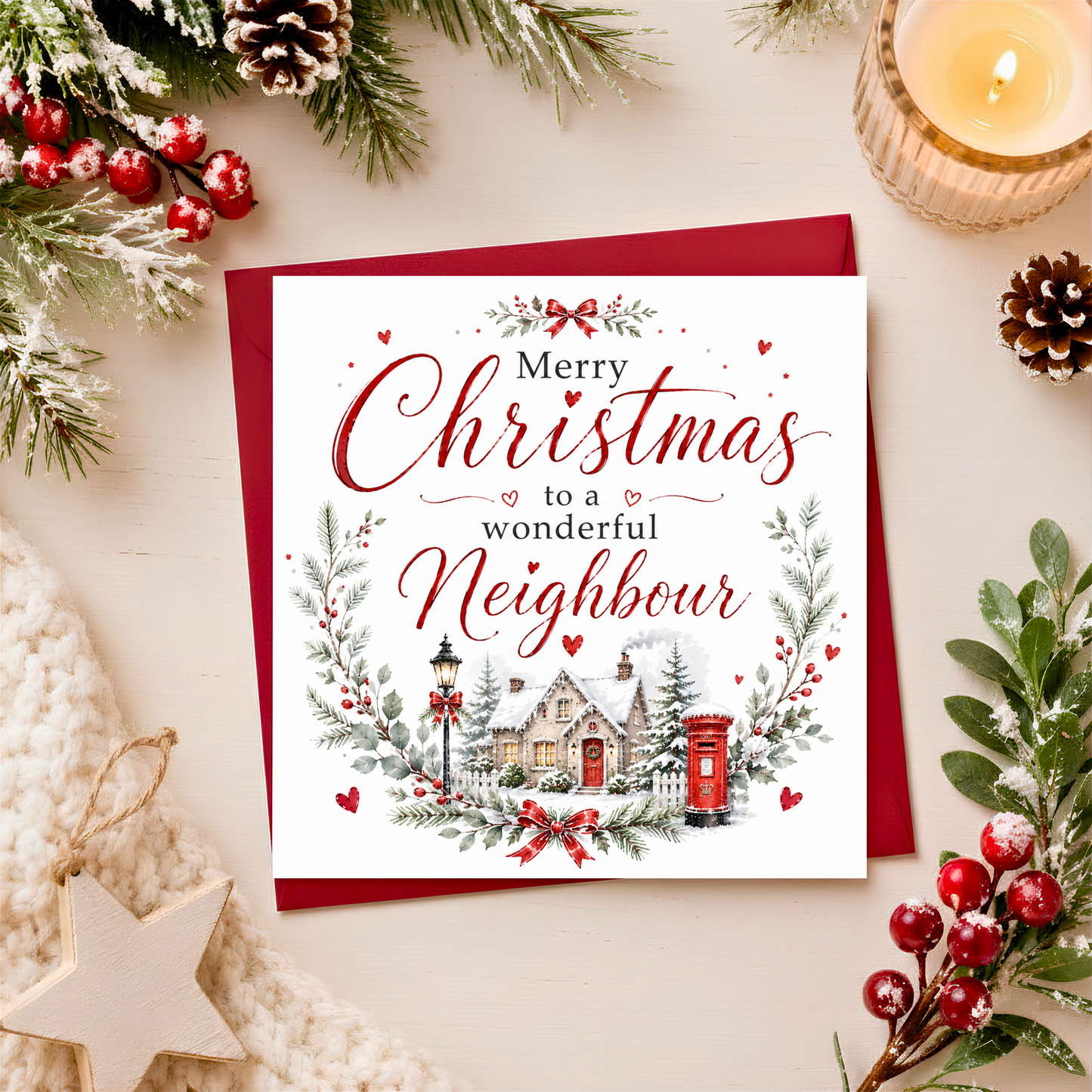 Merry Christmas Neighbour Card
