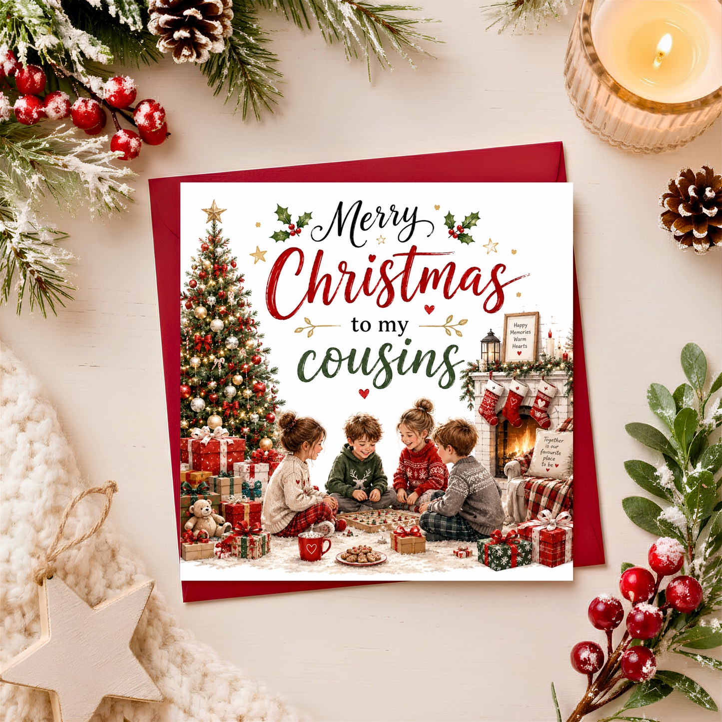 Merry Christmas Cousins Card