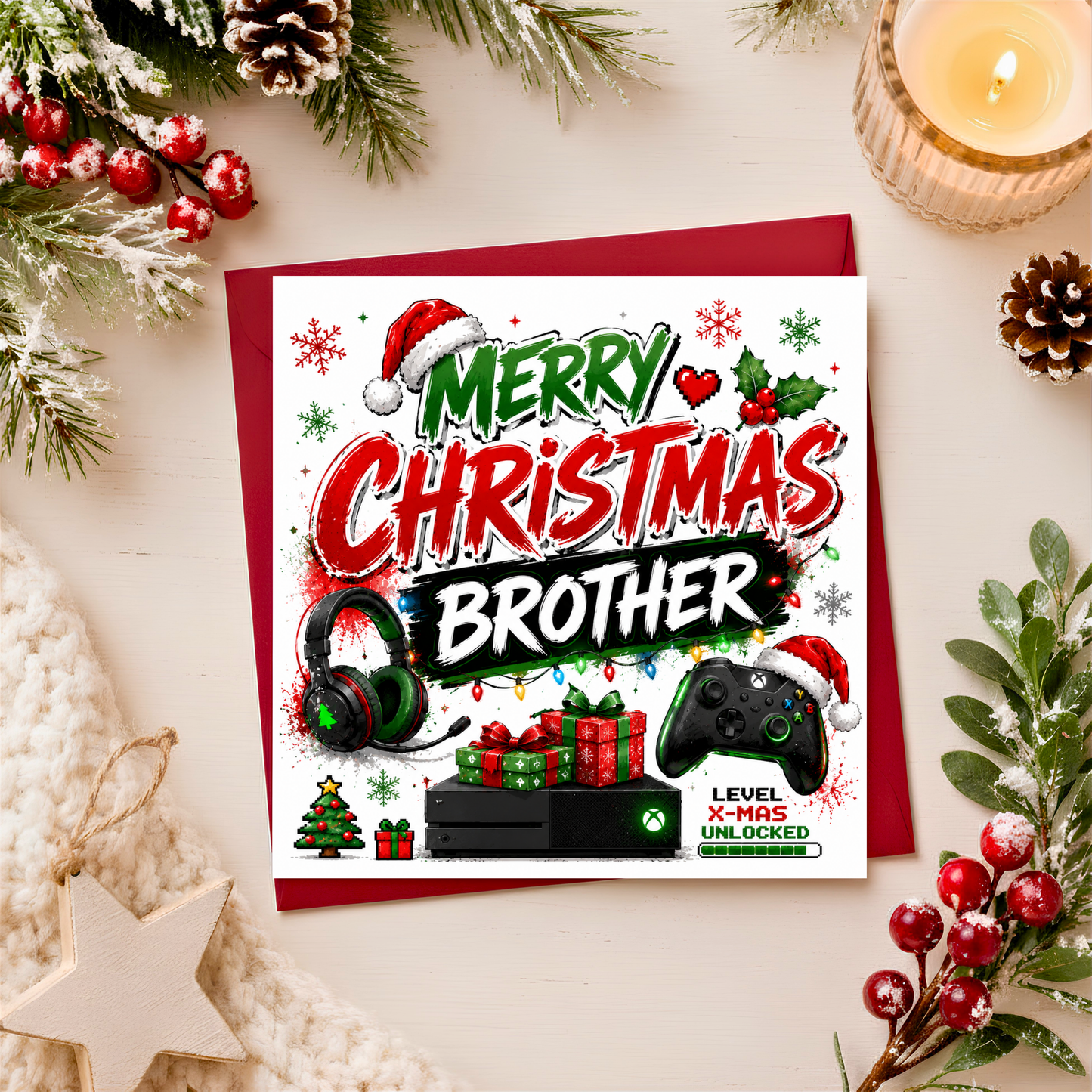 Merry Christmas Brother Card