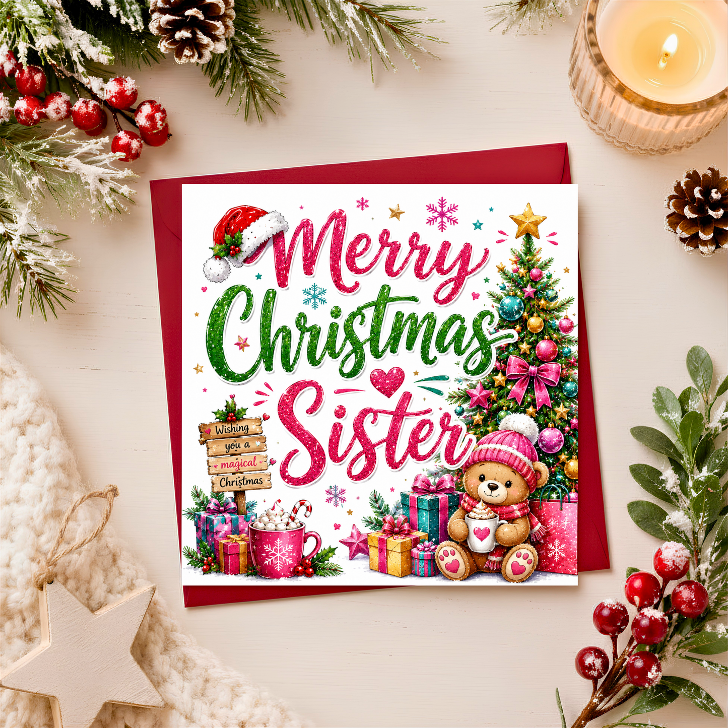 Merry Christmas Sister Card
