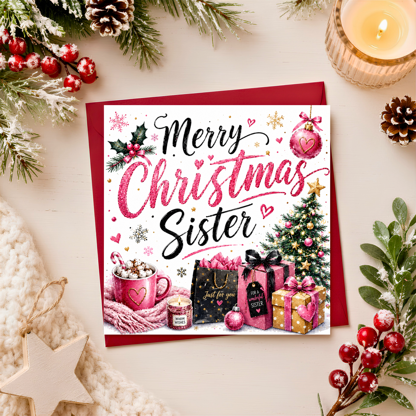 Merry Christmas Sister Card