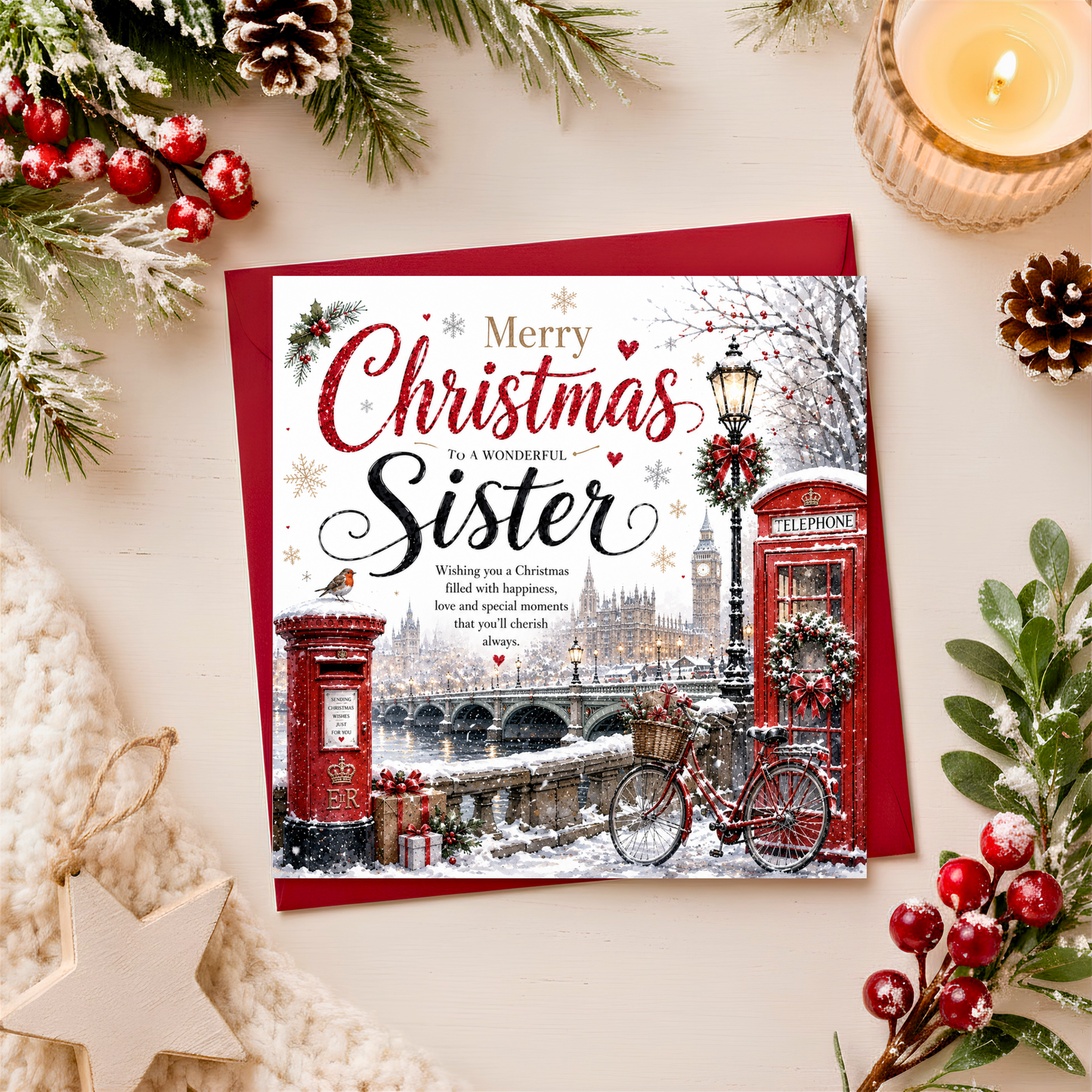 Merry Christmas Sister Card