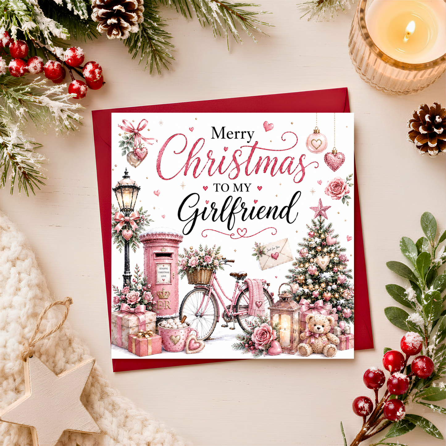 Merry Christmas Girlfriend Card