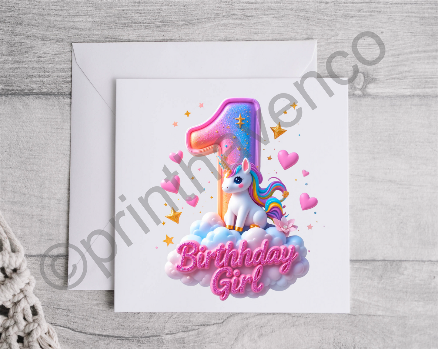 Unicorn Age Card