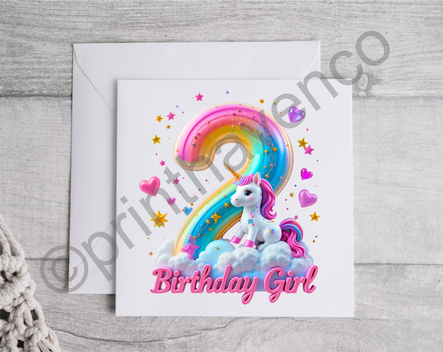 Unicorn Age Card