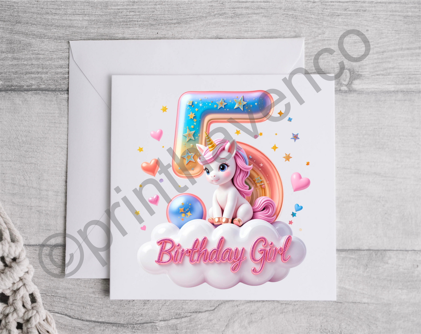 Unicorn Age Card