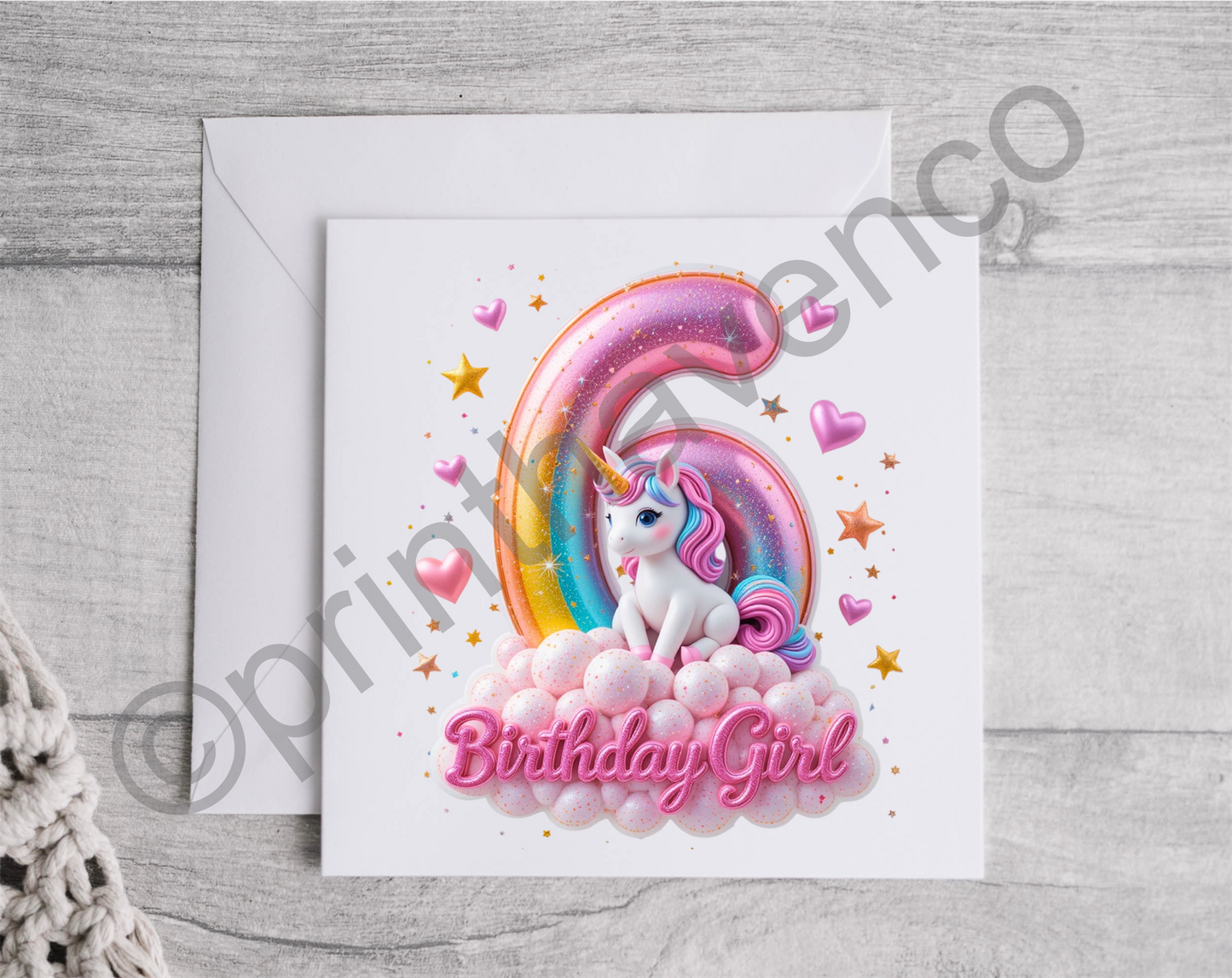 Unicorn Age Card