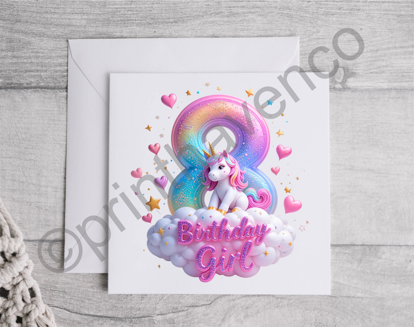 Unicorn Age Card