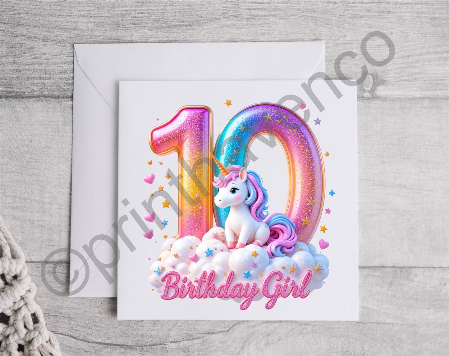 Unicorn Age Card
