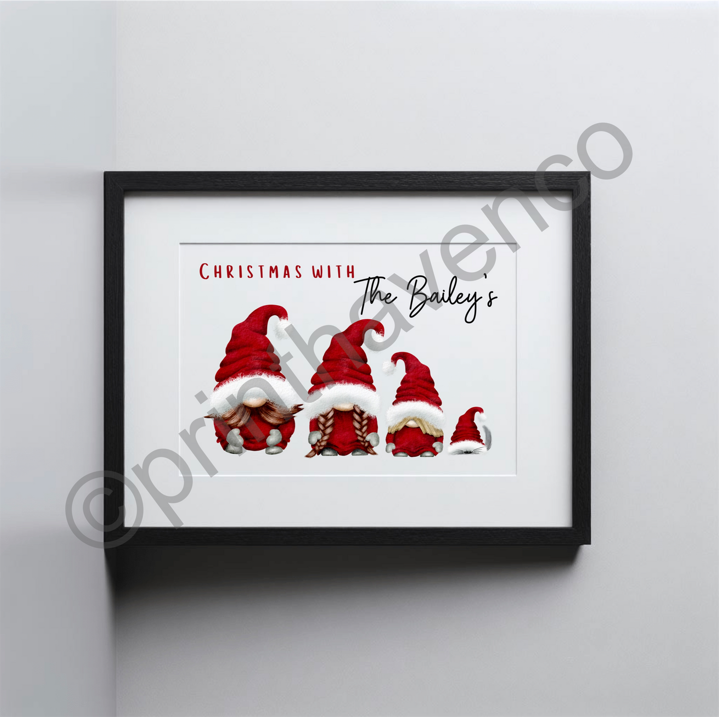 Personalised Gnome Print
