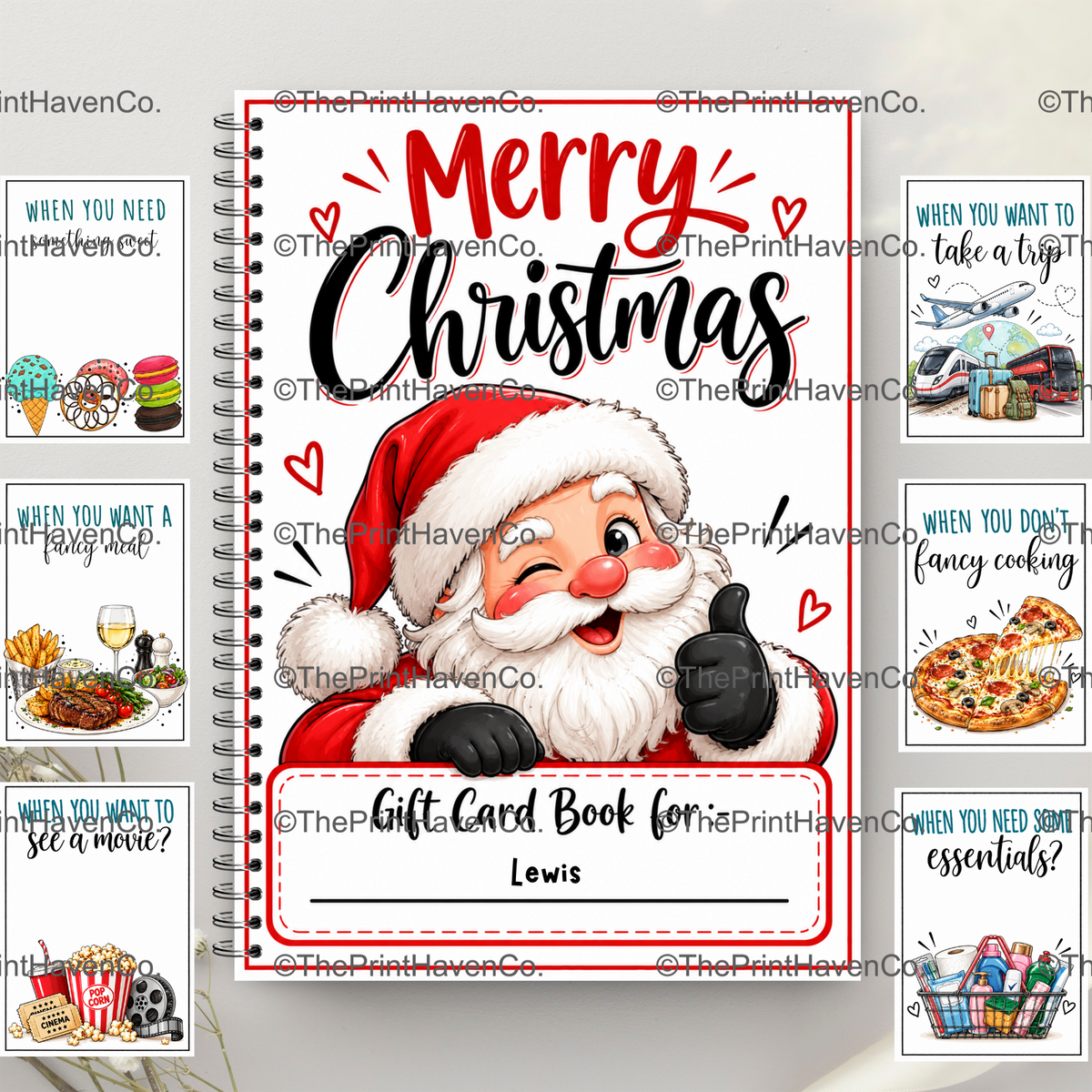 Personalised Gift Card Book