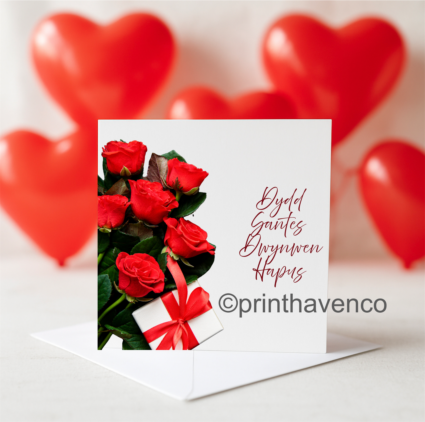‘Dydd Sates Dwynwen Hapus’ Card