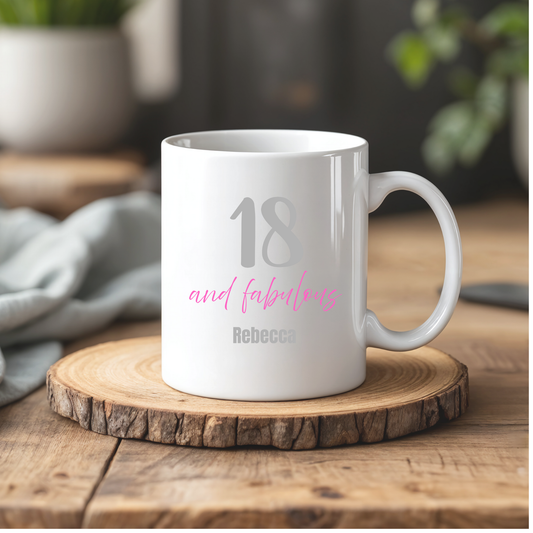 'Age' & Fabulous Personalised Mug
