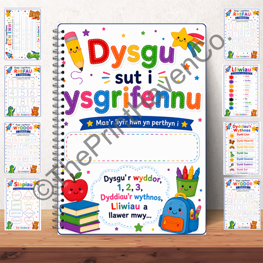 Personalised ‘Learn to Write’ book in the Welsh Language