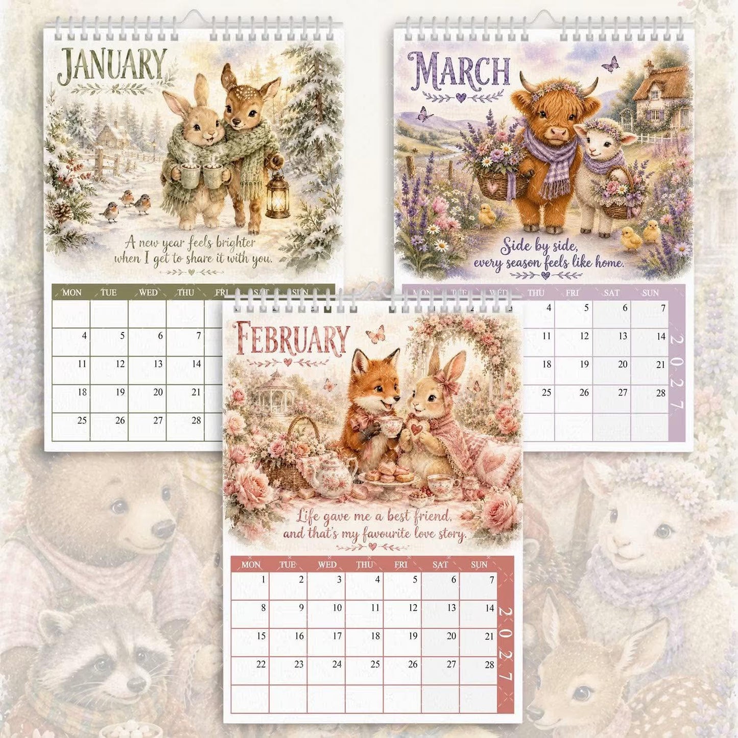 Animal Besties - 2027 Calendar