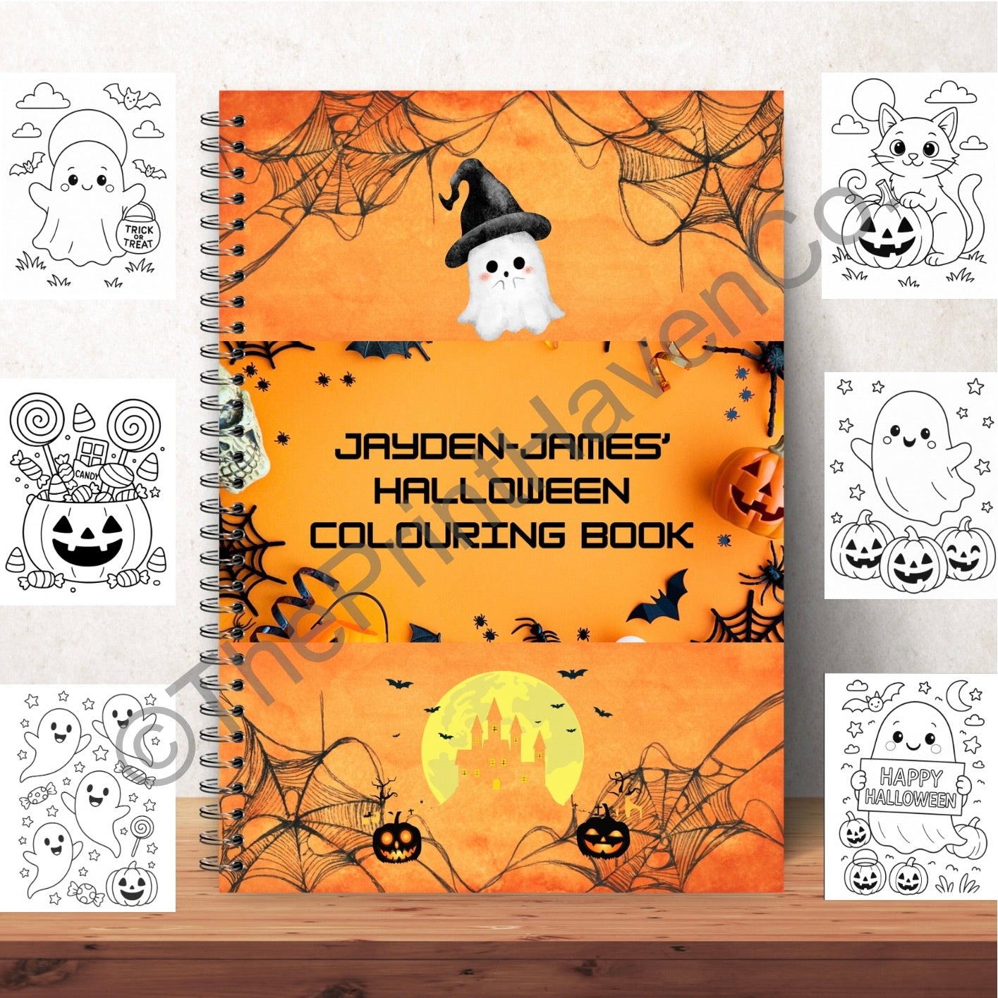 Personalised Halloween Colouring Book