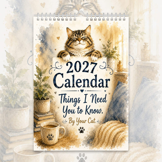 Things I Need You To Know- By Your Cat - 2027 Calendar