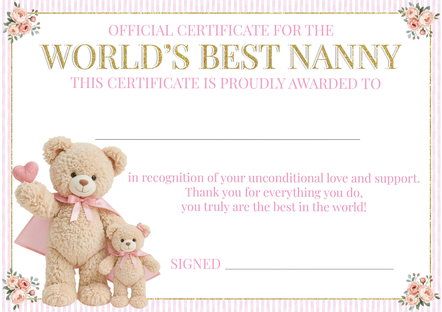 Mother’s Day Certificates