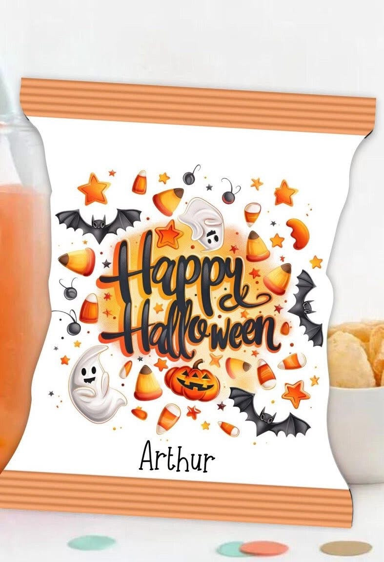 Personalised Halloween Filled Treat Bags